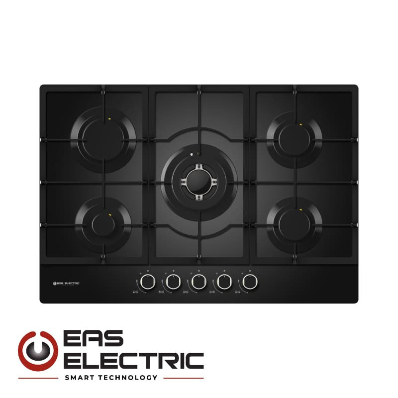 ENCIMERA CRISTALGAS EAS ELECTRIC 5 FUEGOS NEGRA