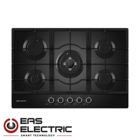 ENCIMERA CRISTALGAS EAS ELECTRIC 5 FUEGOS NEGRA