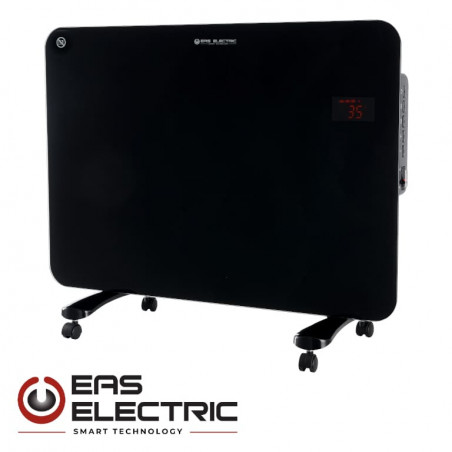 CONVECTOR CRISTAL NEGRO 1500W TERMOSTATO 3 VELOCIDADES