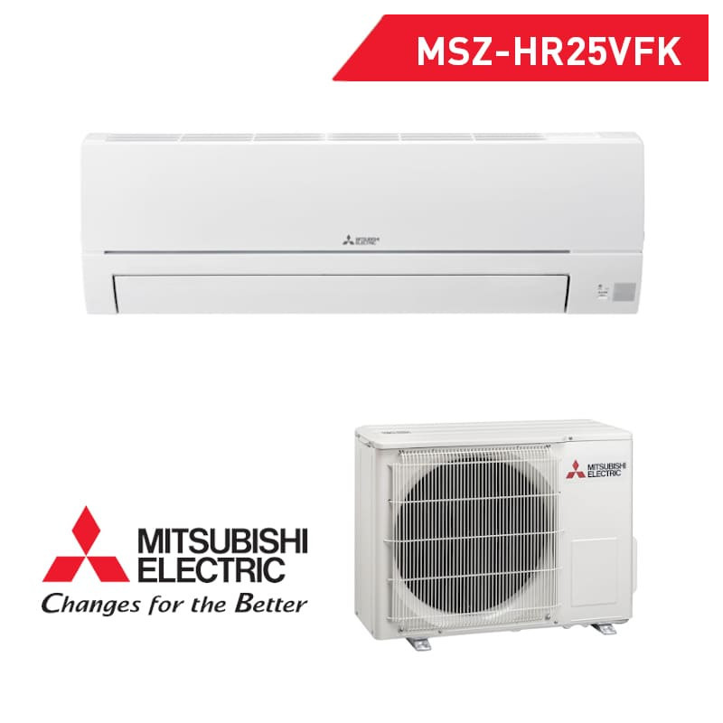 CJTO SPLIT MITSUBISHI R32 2150 FG (MSZ-HR25VFU+MUZ-HR25VF)