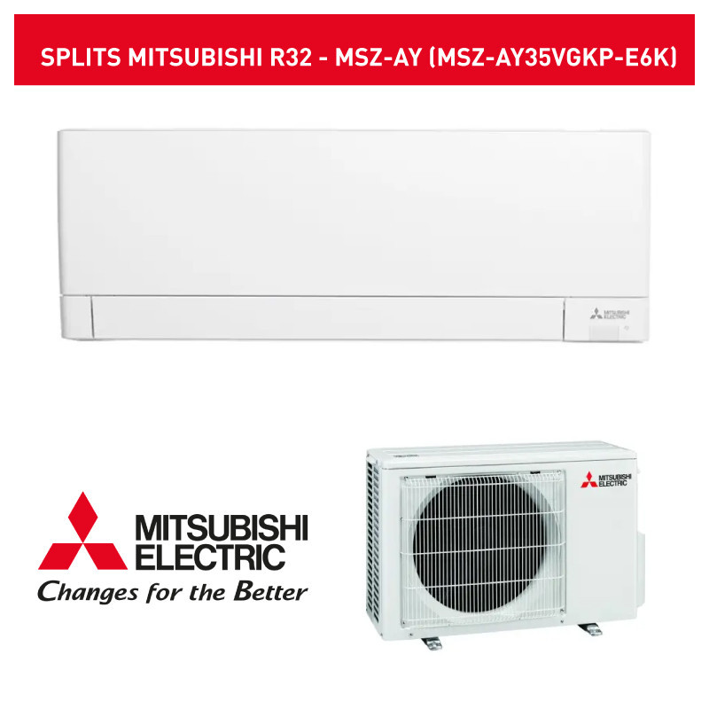 CJTO SPLIT MITSUBISHI PLASMA MSZ-AY35VGKP-E6+MUZ-AY35VG
